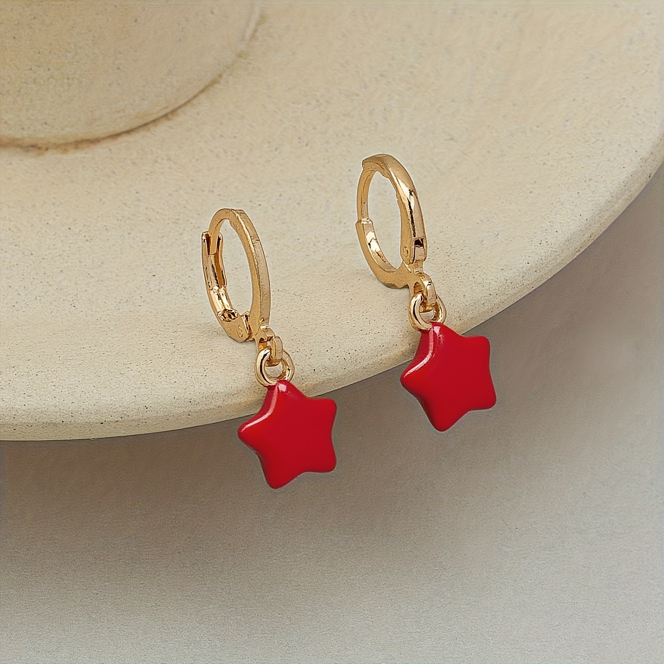 Women's Minimalist Five-Pointed Star Pendant Ear Clips